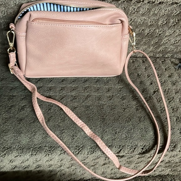 FashionPuzzle Triple Zip Small Crossbody Bag - Picture 1 of 5